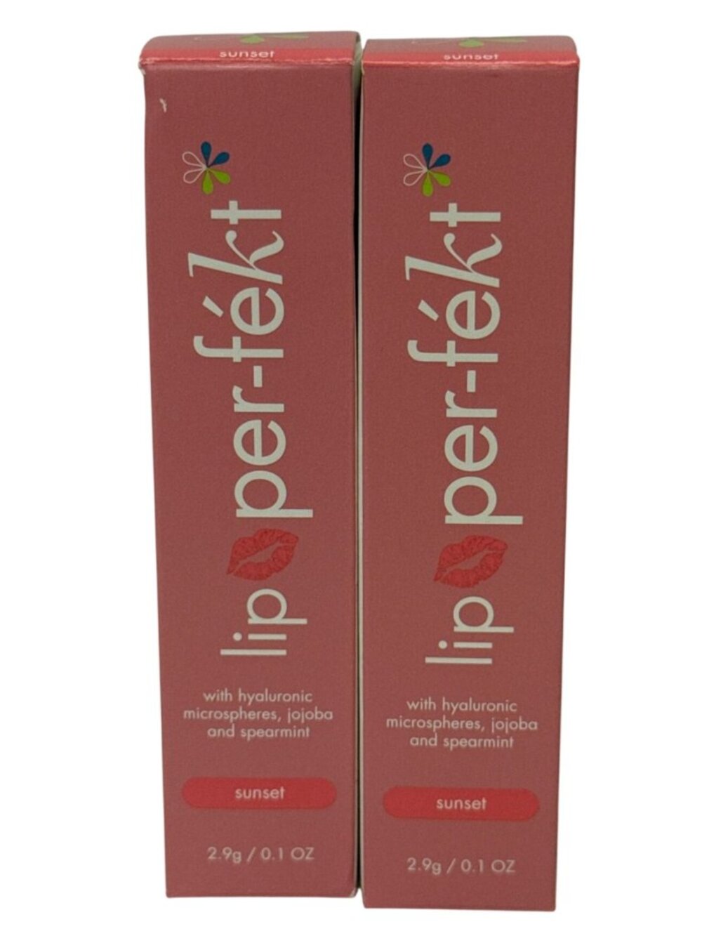 Per-fekt Lip Perfection Gel Sunset 2.9g 0.1oz Lot of 2 NIB Lippie Jojoba Color